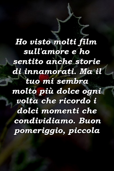 Ho visto molti film sull