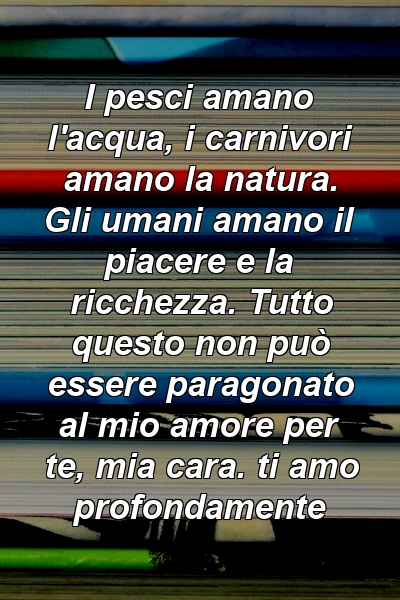 I pesci amano l