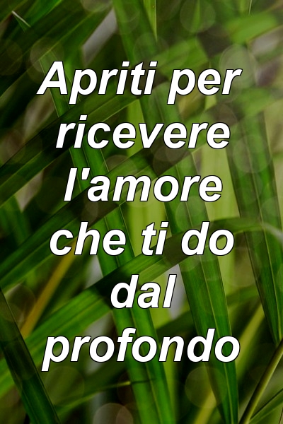 Apriti per ricevere l